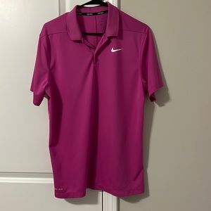 Pink Nike Dri-fit polo size Medium
